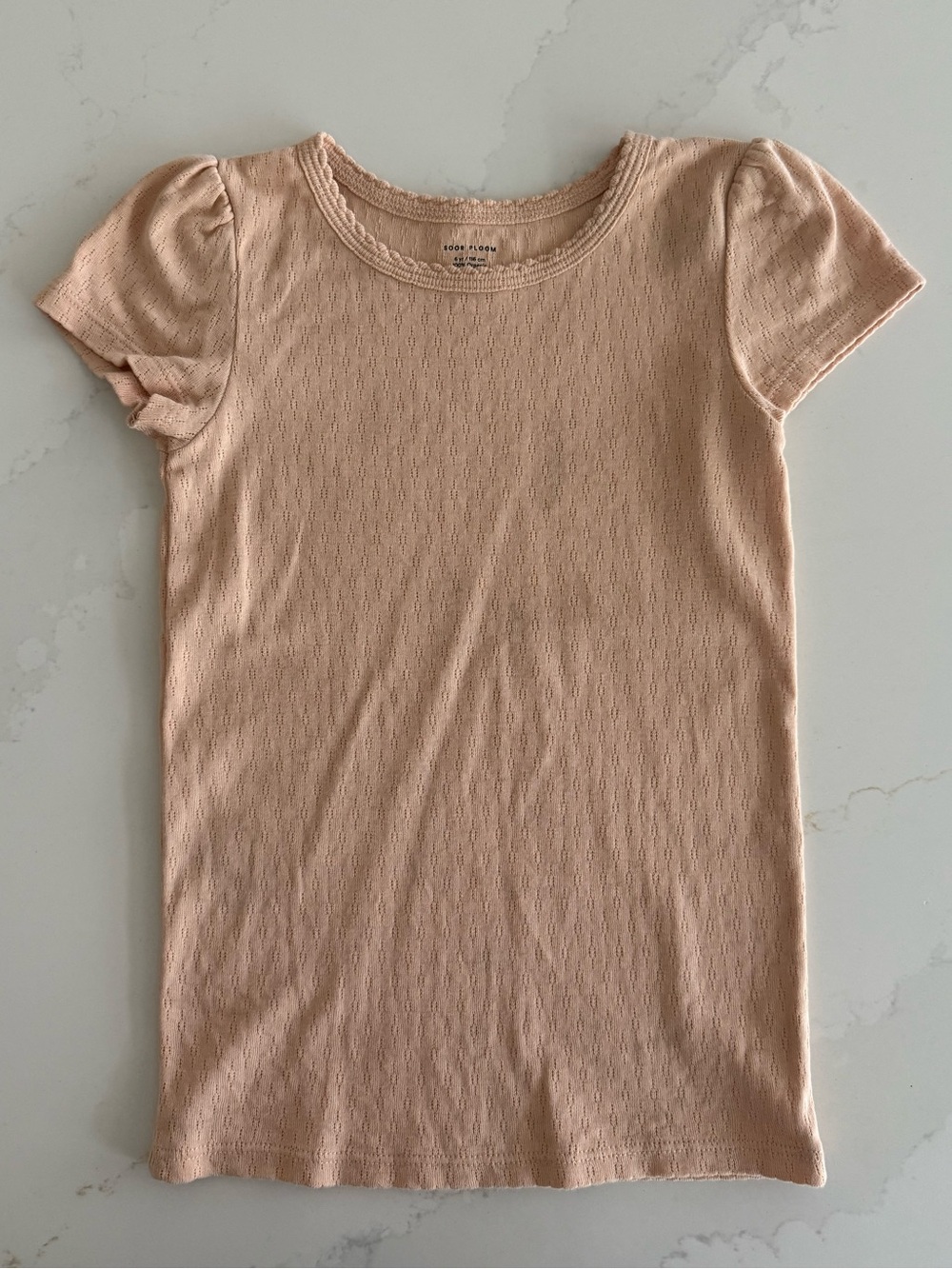 Soor Ploom farro pointelle pouf sleeve tee